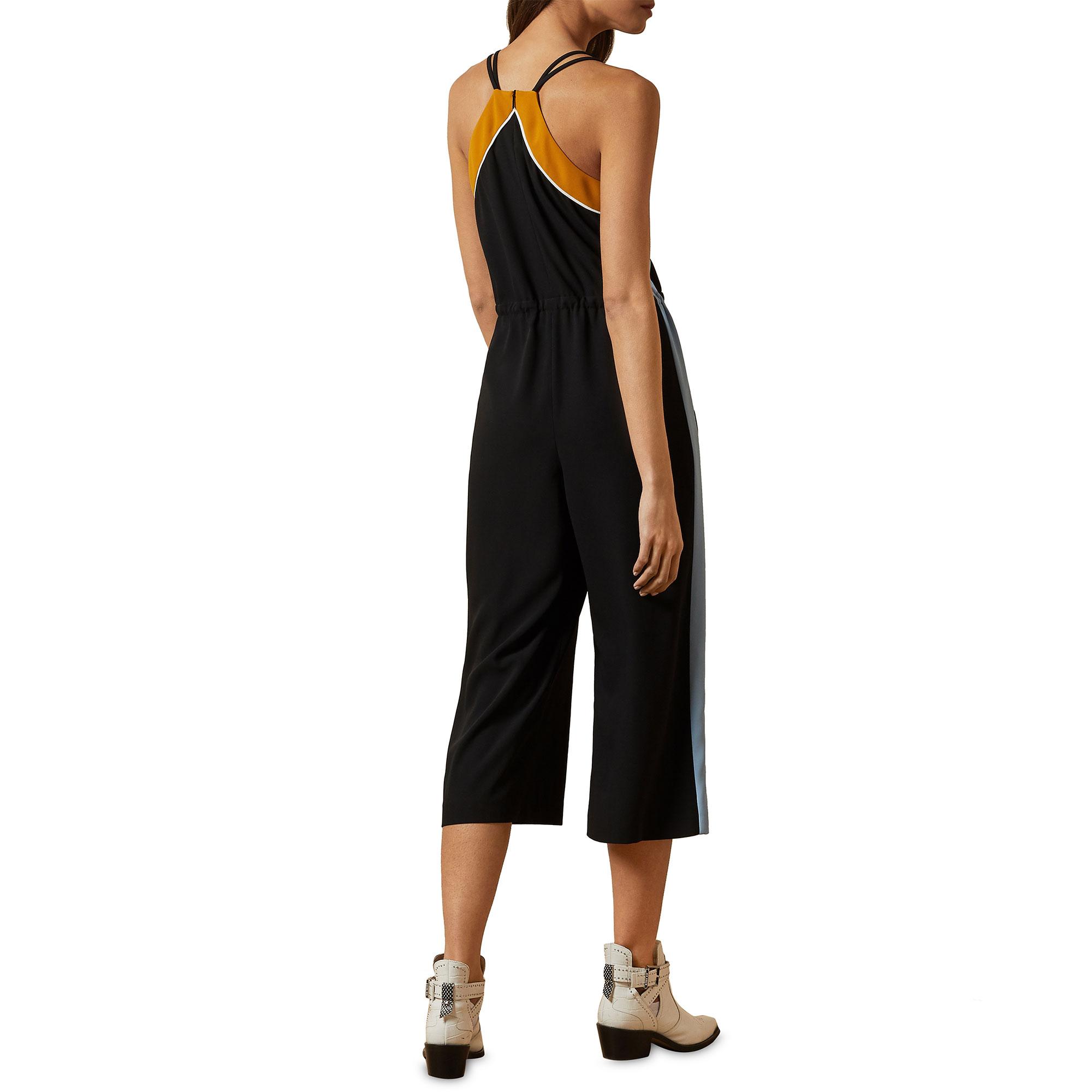 Darvva Slip-Style Contrast Side Jumpsuit